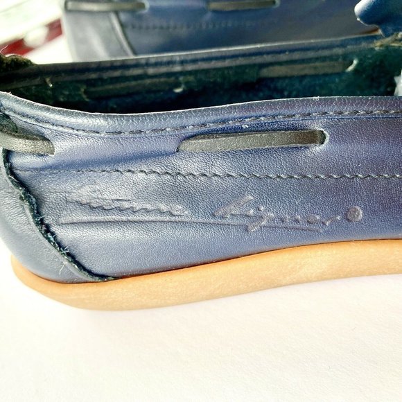 Etienne Aigner Navy Blue Loafers Slip On Flats Rubber Sole Comfort Shoes Women 6 - Picture 5 of 8